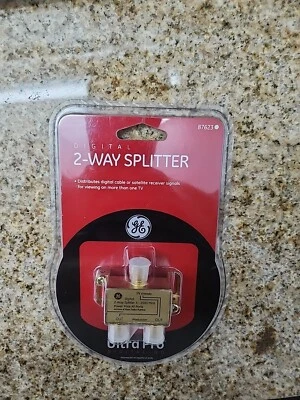 GE Digital 2-Way Coaxial Cable Splitter, 2.5 GHz 5-2500 MHz, New In Package - Image 1 of 4