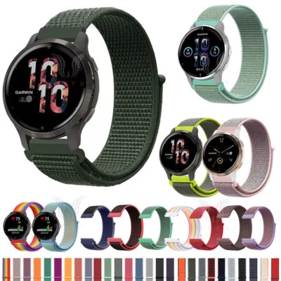 Nylon Loop Sportarmband Für Garmin vivoactive 3 Forerunner 265 255 Vivomove Venu - Bild 1 von 4