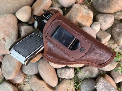 BROWN IWB REVOLVER HOLSTER FOR SMITH & WESSON S&W AIRWEIGHT MODEL 637/638/642 - Image 1 of 4