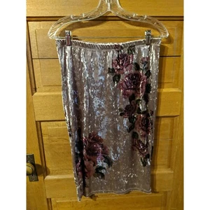 Acting Pro Velour Rose Gold Skirt Size Large Elastic Girls Stretchy - Picture 1 of 4