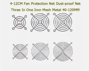 4-12CM Fan Protection Net Dust-proof Net Three In One Iron Mesh Metal 40/120MM - Photo 1/7