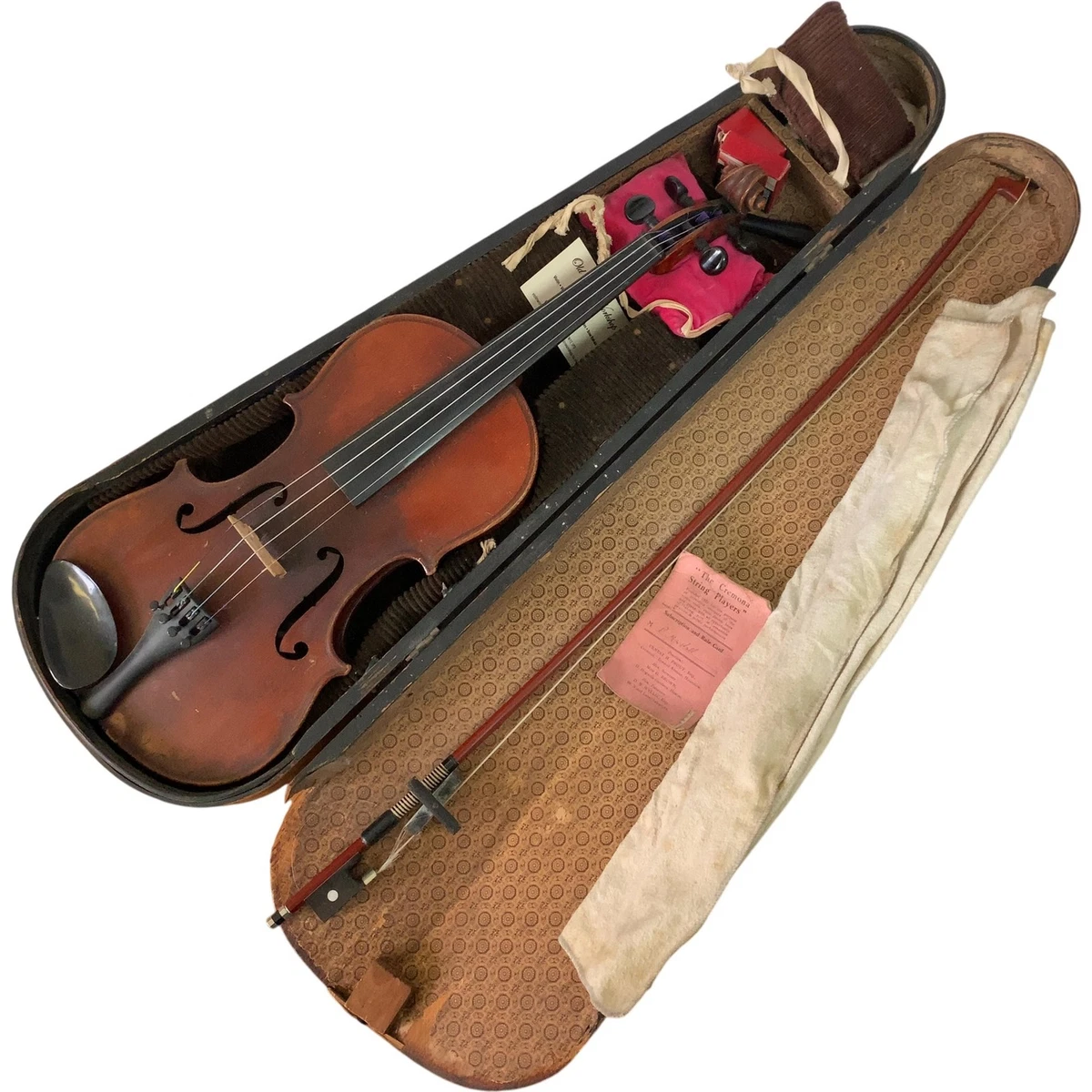 イギリス製ビンテージダブルバイオリンケース ブラウン イギリス製