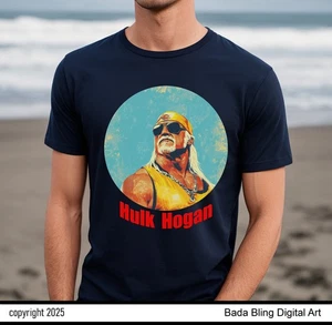 Hulk Hogan Vintage Unisex Tee - Retro Grafik T-Shirt Original Art Hulk Hogan - Bild 1 von 5