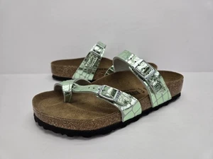Birkenstock Mayari Sandals EU 38 Womens US 7 - 7.5 Regular Width Gator Gleam - Picture 1 of 6