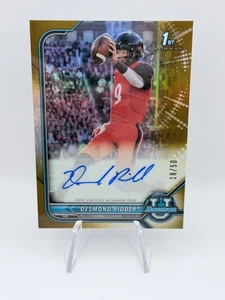 Desmond Ridder - 2021-22 Bowman U Chrome Auto Gold Refractor /50 Cincinnati SP - Bild 1 von 4
