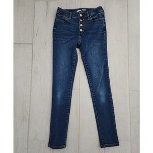 Old Navy Girls 12 High Rise Rockstar Super Skinny Jeggings Adjustable Waist Jean - Picture 1 of 7