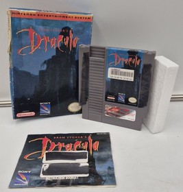 BRAM STOKER'S DRACULA NINTENDO NES VIDEO GAME CIB COMPLETE WITH MANUAL VERY RARE