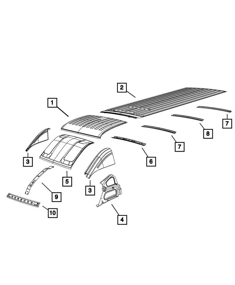 Arco de techo Mopar genuino 68172623AC Foto 1 de 1