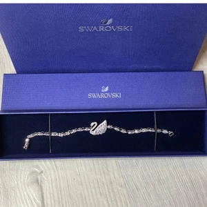 Bracciale da bagno Swarovski Swan bianco rodio medio - Foto 1 di 7
