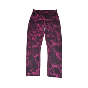 Lululemon Wunder Under Crop Breezie Regal Plum nero taglia 8 completo su Luon roll down - Foto 1 di 4