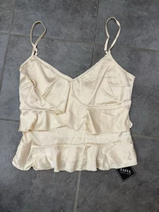 Zaf Women’s Adjustable Camisole Gold XL 12-14 NWT! Side Zip - Picture 1 of 11
