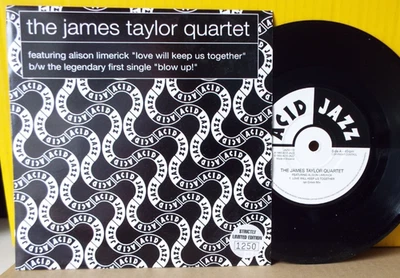 JAMES TAYLOR QUARTET - LOVE WILL KEEP US TOGETHER. 1995 UK 7". JAZID 112 #1250 - Image 1 of 2