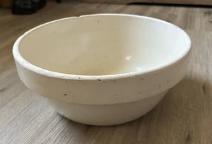 Primitive Stoneware Crock XL Mixing Dough Bowl Cream 12.5" X 5.5 " - Picture 1 of 12