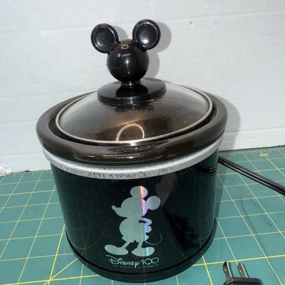 Disney 100 YEARS OF WONDER Mickey Anniversary NEW .65 QUART MINI CROCK POT - Image 1 of 4