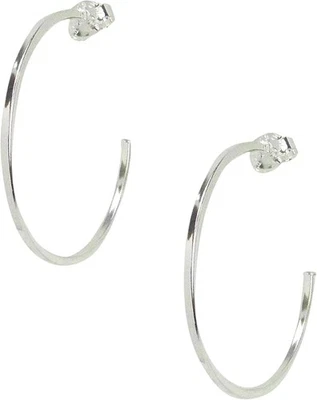Sheila Fajl Perfect Hoop Earrings in Polished Silver Plated NEW - Image 1 of 3