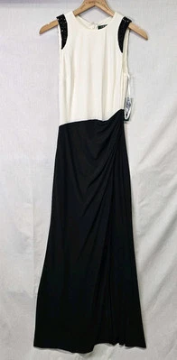 Ralph Lauren Womens Colorblocked A-line Gown Dress Size 6 Maxi Long Sleeveless - Image 1 of 4