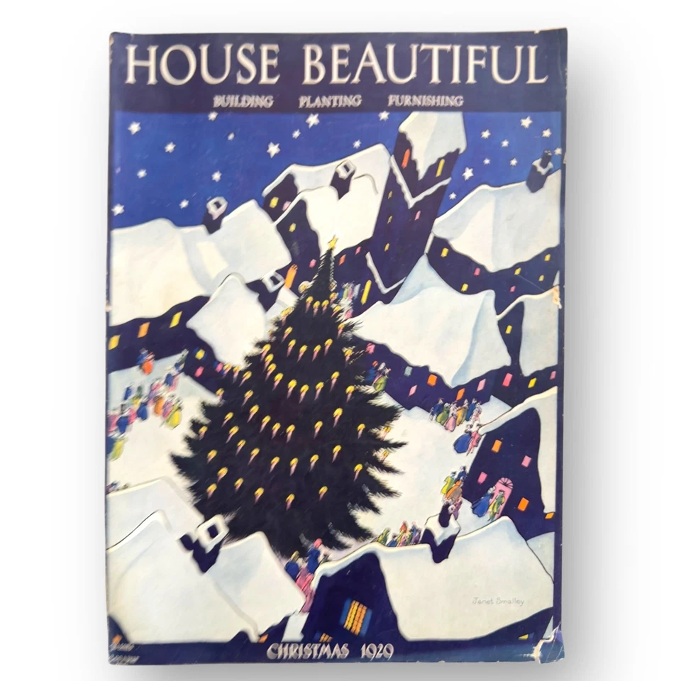 Vintage House Beautiful December 1929 Christmas Ethel B. Power Entire Issue   - Image 1 of 4
