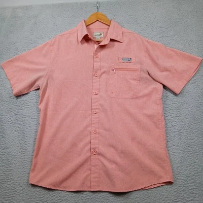 Hook & Tackle Fishing Shirt Mens Large Salmon Technical Sun Protection - Image 1 of 4