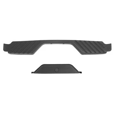 2 peças preto traseiro central para-choque degrau superior almofada inferior para Nissan Frontier 1998-2004 - Imagem 1 de 4