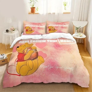 Pooh Bear Loving Honey Winnie The Pooh Just Follow Your Heart Bedding Set - Picture 1 of 5