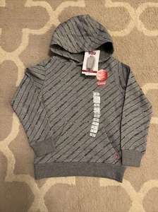 Boys Levis Fleece Pullover Hoodie, Grey/Graphic ~ Super Soft ~ Size 4 New - Picture 1 of 2