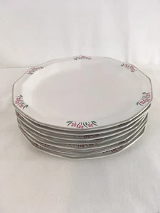 International Good Morning 8322 Dewdrops Japan Stoneware 10 3/4" Dinner Plates 7 - Picture 1 of 5