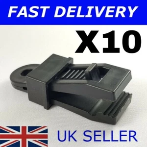 X10 HEAVY DUTY TARPAULIN CLIPS TARP CLIP CLAMP TENT CAMPING AWNING CAR COVER - Picture 1 of 4