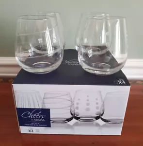 MIKASA CHEERS 14 OZ. STEMLESS WINE GLASSES- NIB SET OF (4) - Picture 1 of 11