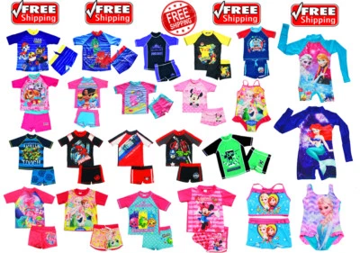New Kids Size 1-14 swimsuit bathers bikini swimwear swimming trunk togs frozen - image 1 of 3