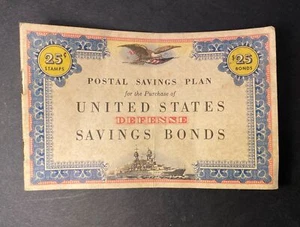 US Postal Savings Plan Defense Savings Bonds with one .25 affixed stamps - Picture 1 of 4