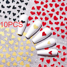 ✹Love Heart Nail 3d Hollow Nail Stickers Gold Nail Art Decals Tips Decoration Sp