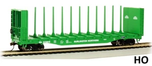 HO- 52' CENTER-BEAM FLATCAR,- Burlington Northern #615816 - BAC-12903 - Picture 1 of 2