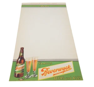 2H Famous Beverwyck Beers And Ales Paper Menu Sheet Advdertising Bar Restuarant - Picture 1 of 3