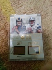 2016 National Treasures Jared Goff/Dak Prescott Rookie Gear Combo Mats /25 