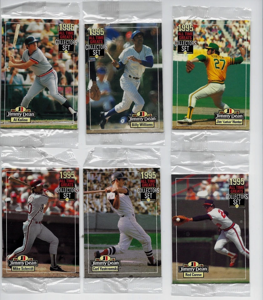 1995 Jimmy Dean All Time Greats 2 juegos sin abrir 12 cartas-Yastrzemski, Kaline, Foto 1 de 1