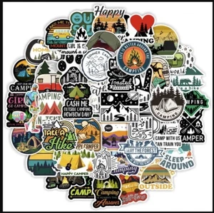 Go Camping 10 Stck. Aufkleber Cartoon Licht Graffiti Geschenk Aufkleber Retro PC LaptopHome - Bild 1 von 4