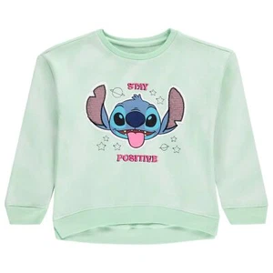 Disney Lilo & Stitch Girls Sweatshirt -Jumbo Graphic Print, Chenille patch... - Picture 1 of 25