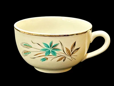 Taza de té de café Sylvania Mount Clemens MCM azul flor trigo casa de campo vintage Foto 1 de 4