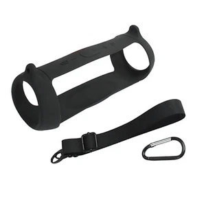 Black Bluetooth Speaker Silicone Storage Cover Case w/ Strap For JBL Charge 5 - Picture 1 of 10