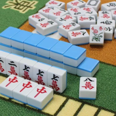 42mm Chinese Mahjong Game Set Professional 144 Tiles English Characters Game UK - Image 1 of 4