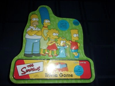 THE SIMPSONS 2000 POSTER TRIVIA GAME TIN CARDINAL NEW NIB - Image 1 of 2