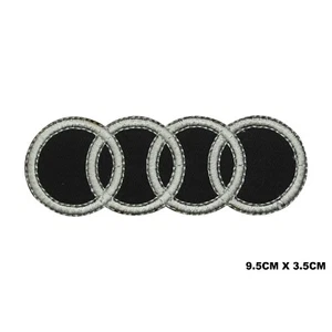 Audi MotorCar Brand Logo Patch Iron On Patch Sew On Embroidered Patch - Picture 1 of 1