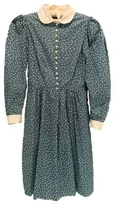 Vintage Pure Demure 80's KATHRYN CONOVER Cotton LS Shirt Dress - Sz 6 Petite - Image 1 of 4