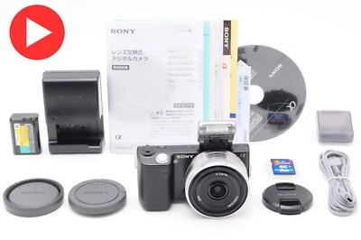 [ NEAR MINT w/Battery ] Sony Alpha NEX-5 Digital Camera w/E 16mm F2.8 From JAPAN - Image 1 of 4