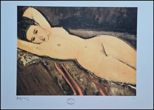 AMEDEO MODIGLIANI * Lying nude * 70 x 50 cm * signed lithograph*limited # 25/250 - Picture 1 of 9