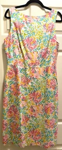 Vestido Lilly Pulitzer Talla 12 Floral Sin Mangas Pequeño Lilet Mezcla Seda Usado en Excelente Condición - Imagen 1 de 19
