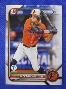 Jackson Holliday RC - 2022 1st Bowman Draft First Edition #BD-168 - #1 Prospect - Picture 1 of 2