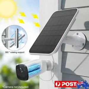 4W Solar Panels for Eufy Eufycam Cam E/2C/E/2 Pro Wall Mount +3M USB Power Cable - Picture 1 of 15