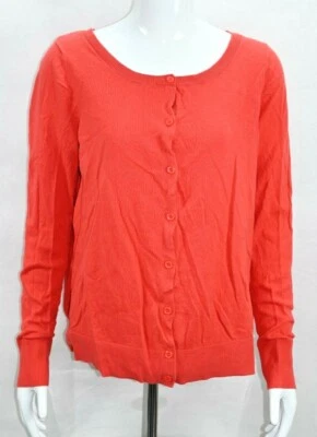 Lane Bryant на пуговицах свитер оранжевый размер 14/16 RN #18641 100% хлопок  - Изображение 1 из 4