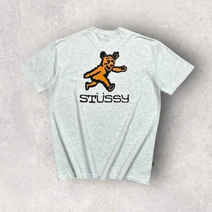 Stussy Logo T-shirt Large Grey - Picture 1 of 5